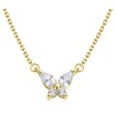 Luminous Butterfly Silver Necklace SPE-5669